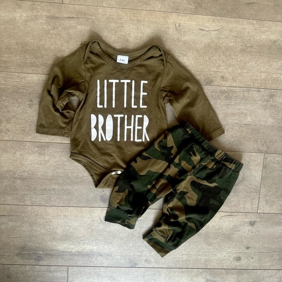 Boutique ‘Little Brother’ Camo Matching Lounge Outfit Set- - Picture 2 of 5